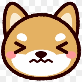 Dog Face Png Download - Shiba Inu Face Cartoon, Transparent Png - excited face png