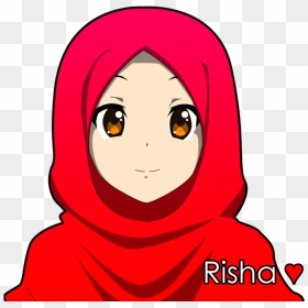 24 Images About Hijab ♡ On We Heart It - Red Hijab Anime, HD Png Download - hijab png