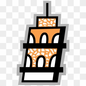 Vector Illustration Of Leaning Tower Of Pisa Campanile, HD Png Download - leaning tower of pisa png