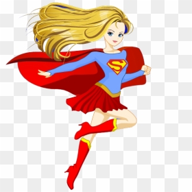 Supergirl Clip Superwoman - Cartoon Superwoman, HD Png Download - superwoman png