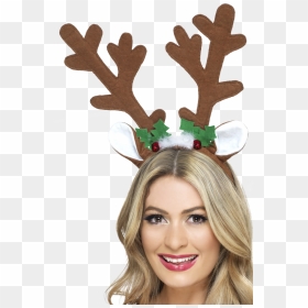 Reindeer Antlers Headband, HD Png Download - reindeer ears png