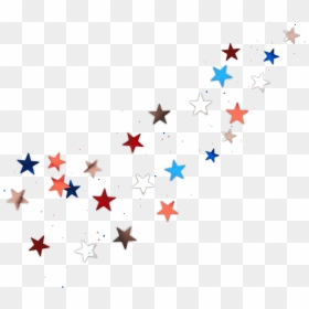 #stars #blue #red #white #madewithpicsart #stickerbrush - Marco De Estrellas Rosa Y Azul, HD Png Download - red white and blue stars png