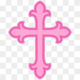 Pink Cross For Baptism, HD Png Download - pink cross png