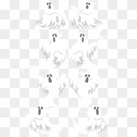 Set Of Ghosts Halloween Wall Sticker - Illustration, HD Png Download - real ghost png