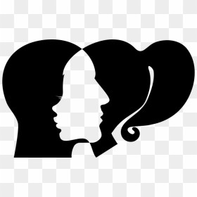 Transparent Man Head Silhouette Png - Head Man And Woman Silhouette Png, Png Download - man head silhouette png