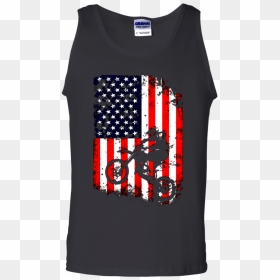 American Flag Motocross Dirtbike - Vest, HD Png Download - dirtbike png