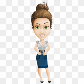 Vector Attractive Office Woman Cartoon Character - Cartoon Woman Vector Png, Transparent Png - cartoon character png