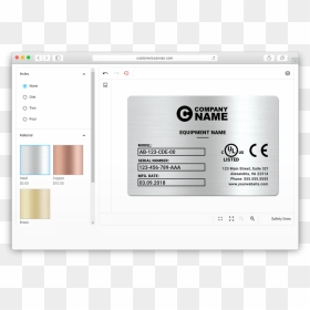Ce Marking, HD Png Download - nameplate png