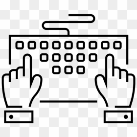 Hands Typing On Keyboard Icon Icon - Typing Keyboard Icon Png, Transparent Png - typing png