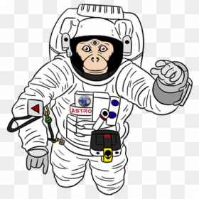 Astro The Psychonaut Monkey - Cartoon, HD Png Download - astros png