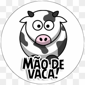 Adesivo Redondo M O De Vaca Png Ⓒ - Cartoon Cow, Transparent Png - vaca png