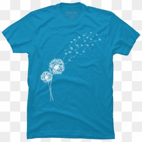 Dandelion Seeds Blowing In The - T-shirt, HD Png Download - blowing dandelion png