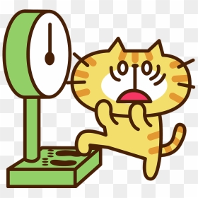 Cat Animal Weight Scale Clipart - かわいい 体重 測定 イラスト, HD Png Download - weight scale png