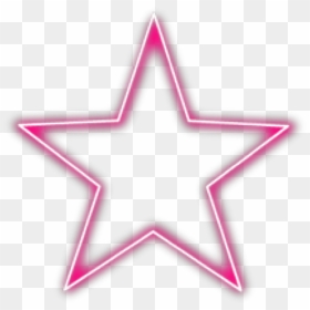 #star #red #neon #pink #freetoedit - Outline Images Of Star, HD Png Download - pink star png