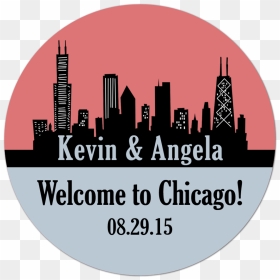 Chicago Skyline Cartoon, HD Png Download - chicago skyline silhouette png