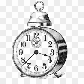 Alarm Clock Illustration Digital - Vintage Clock Illustration, HD Png Download - digital alarm clock png