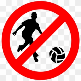 Human Behavior,ball,silhouette - Zakaz Grania W Piłkę, HD Png Download - american football player silhouette png