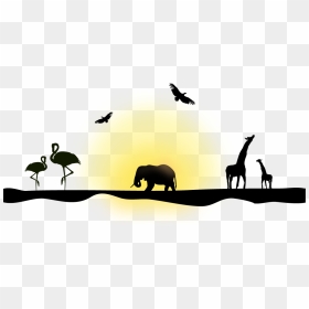 Northern Giraffe Silhouette Euclidean Vector Elephant - Silhouette Animals Vector Png, Transparent Png - giraffe silhouette png