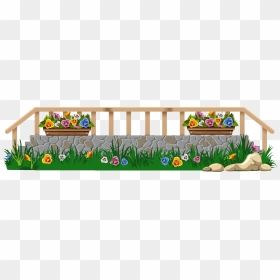 Png Royalty Free Download With Grass And Flowers Png - Fence With Grass And Flower Clip Art, Transparent Png - dead grass png