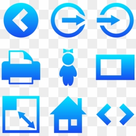 Raphael Icon In Style Simple Ios Blue Gradient , Png, Transparent Png - blue gradient png