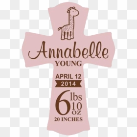 Pink Child"s Cross Custom Engraved -cross Ornament - Golden Spoon, HD Png Download - pink cross png