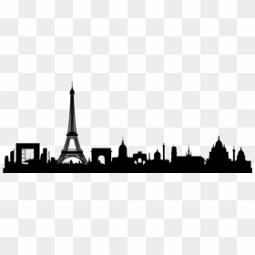 Brushes Paris Png - Paris Skyline Silhouette, Transparent Png - skyline silhouette png