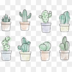 Drawn Cactus Vector - Cactus Stickers, HD Png Download - cactus vector png