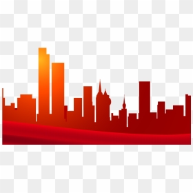 Skyline Silhouette Png Com Free For - Red City Silhouette Png, Transparent Png - skyline silhouette png