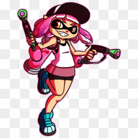 Inkling Girl Png Png Black And White Download - Inkling Girl Pink Art, Transparent Png - white girl png