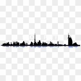 Uae Skyline Silhouette Png, Transparent Png - skyline silhouette png