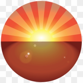 Circle, HD Png Download - sunrise vector png