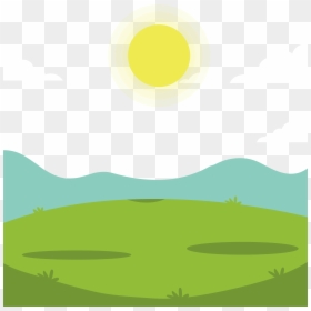 Paisaje De Pradera Animado, HD Png Download - sunrise vector png