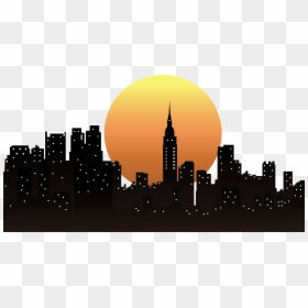 New York City Skyline Vector Png, Transparent Png - sunrise vector png
