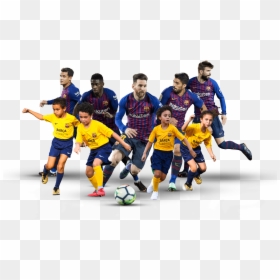 Fc Barcelona For Kids, HD Png Download - football players png