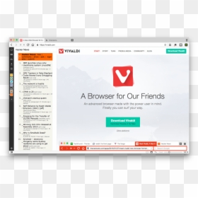 Vivaldi Web Panel, HD Png Download - website buttons png