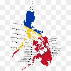 Philippines Flag Map, HD Png Download - steel bar png