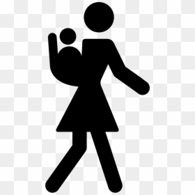 Mom With Baby Icon, HD Png Download - walking icon png