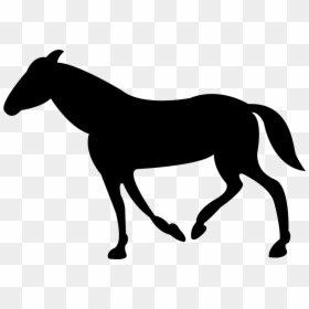 Horse Trotting Silhouette, HD Png Download - walking icon png