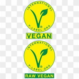 Vegan V Label, HD Png Download - vegan symbol png