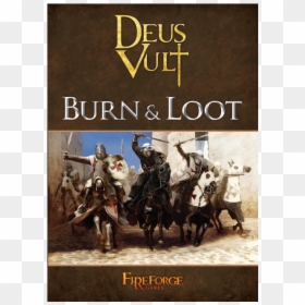 Crusader Knight Charge, HD Png Download - deus vult png