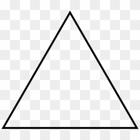 Hollow Triangle - Equilateral Triangle, HD Png Download - transparent triangle png