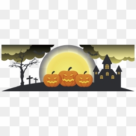Horror Vector Banner - Halloween Illustrator, HD Png Download - pumpkin vector png
