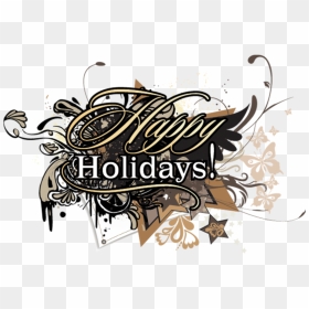 Happy Holidays Text Png By Ka - Happy New Year, Transparent Png - happy holidays text png