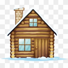 Cottage Vector Hut - Log Cabin Clipart, HD Png Download - hut png
