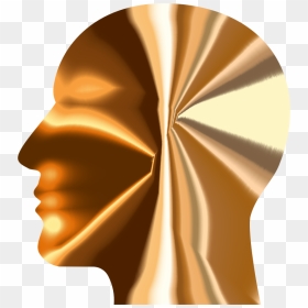 Man Head Gold - Male Model Gold Silhouette, HD Png Download - man head silhouette png