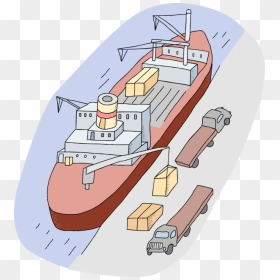 Transparent Cargo Ship Clipart - Port Clipart Transparent, HD Png Download - cargo ship png