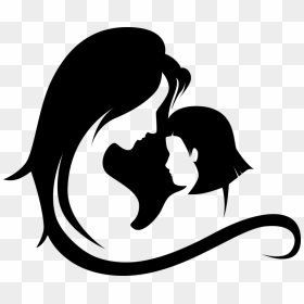 Mother"s Day Child Infant Baby Mama - Mother And Daughter Silhouette, HD Png Download - baby silhouette png
