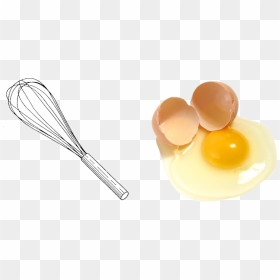 Whisk And Broken Egg - Egg, HD Png Download - broken egg png