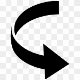 Curved Arrow Image - Curved Arrow Icon, HD Png Download - white curved arrow png