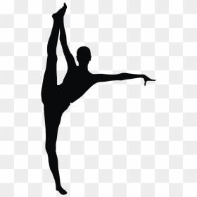 Dancer Clipart Silhouette, HD Png Download - gymnastics silhouette png